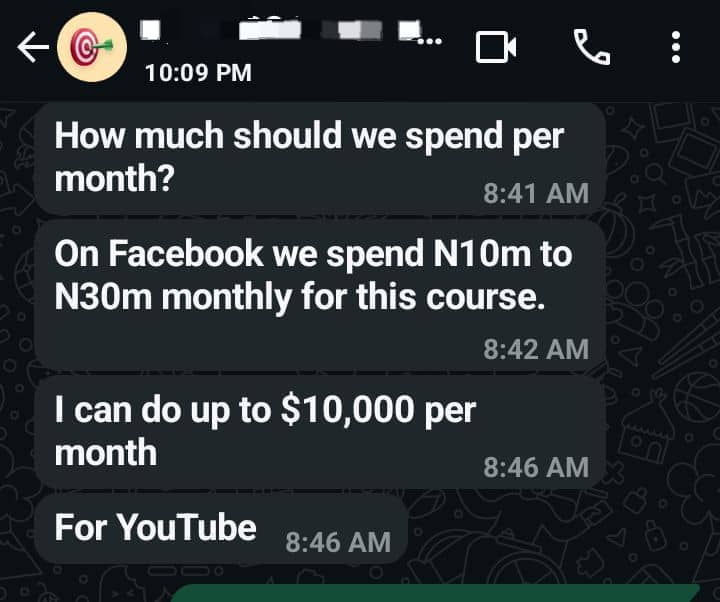 $10,000 YouTube budget